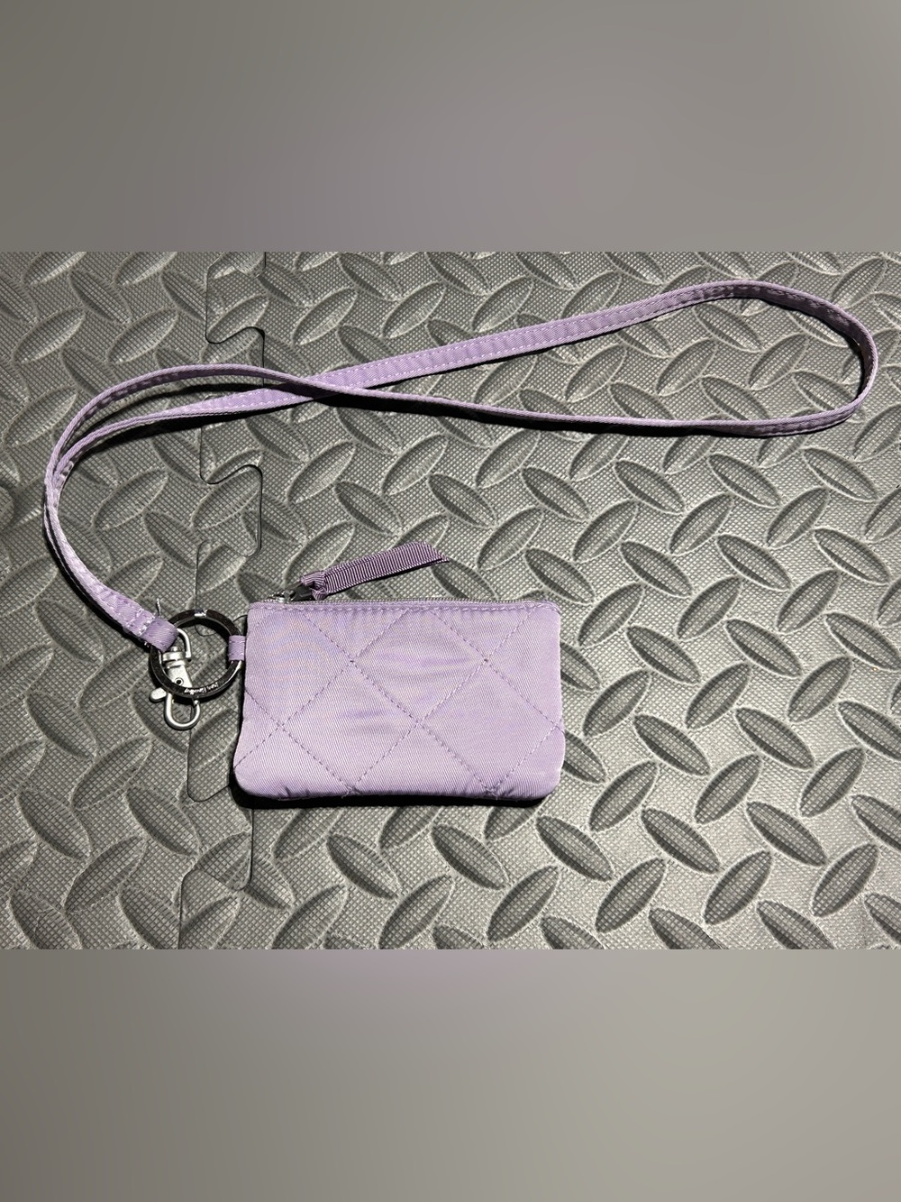 Vera Bradley Purple Quilted ID Wallet with Lanyard